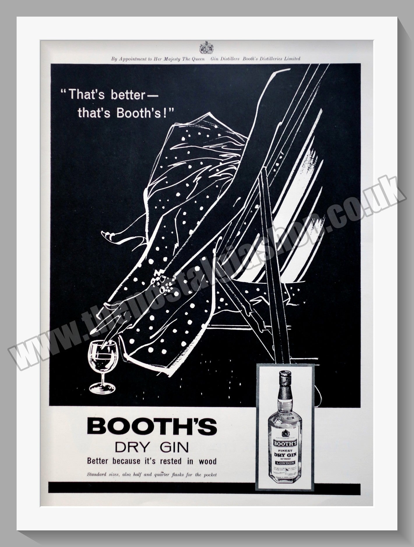 Booth's London Dry Gin. Original Advert 1960 (ref AD300299)