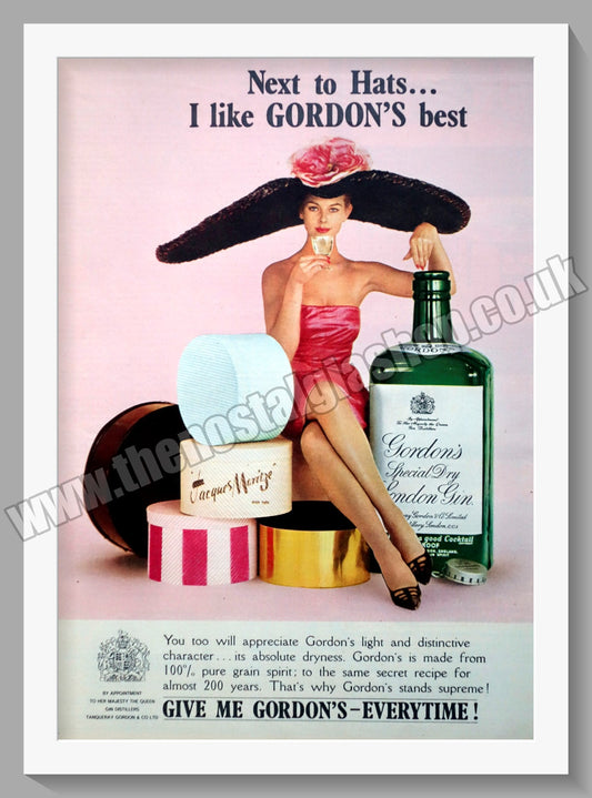 Gordon's Gin. Original Advert 1963 (ref AD300301)