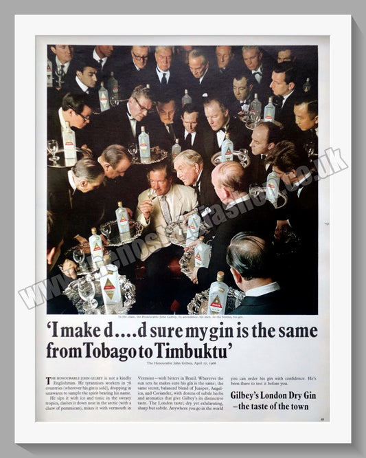 Gilbey's Gin. Original Advert 1967 (ref AD300306)