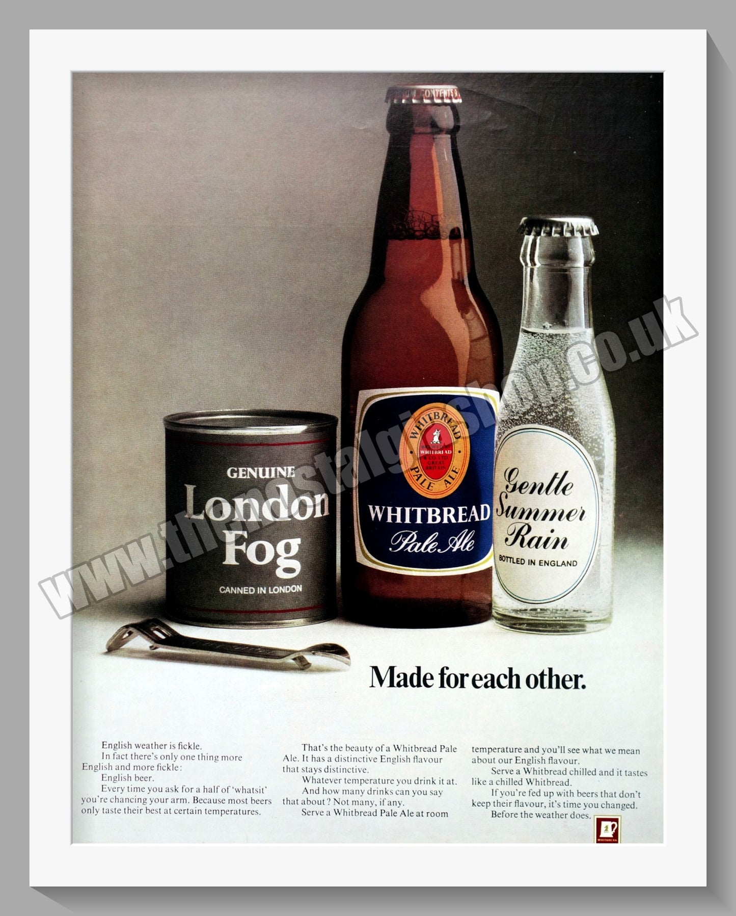 Whitbread Pale Ale. Original Advert 1967 (ref AD300170)