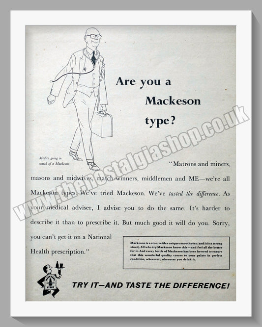 Mackeson Stout. Original Advert 1955 (ref AD300220)
