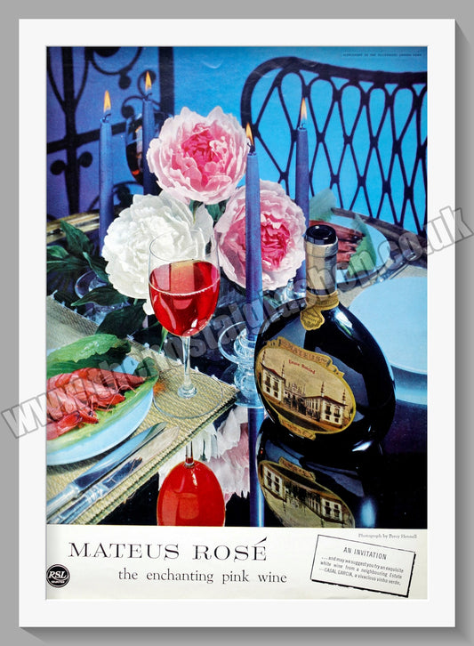 Mateus Rose. Pink Wine. Original Advert 1963 (ref AD300249)