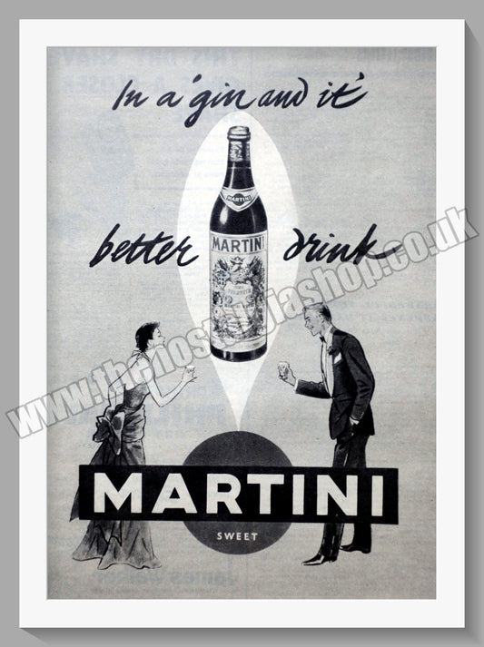 Martini Vermouth. Original Advert 1954 (ref AD300265)