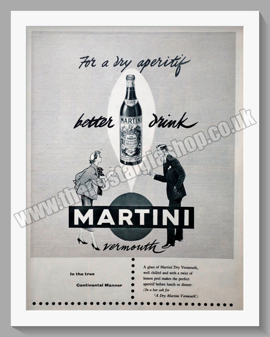 Martini Vermouth. Original Advert 1955 (ref AD300266)