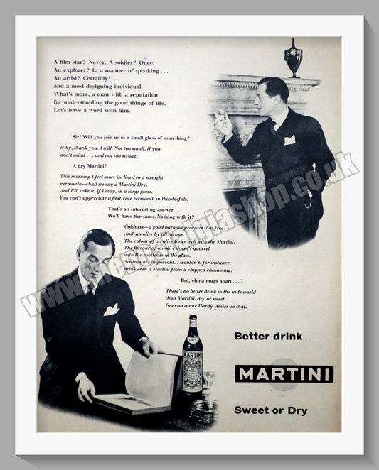 Martini Vermouth. Original Advert 1956 (ref AD300274)