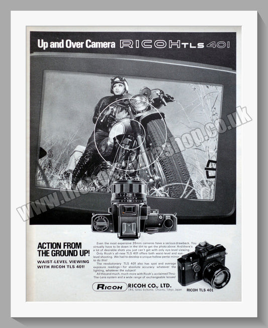 Ricoh TLS 401 35mm Camera. Original Advert 1970 (ref AD300310)