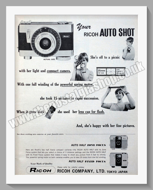 Ricoh Auto Shot 35mm Camera. Original Advert 1964 (ref AD300312)