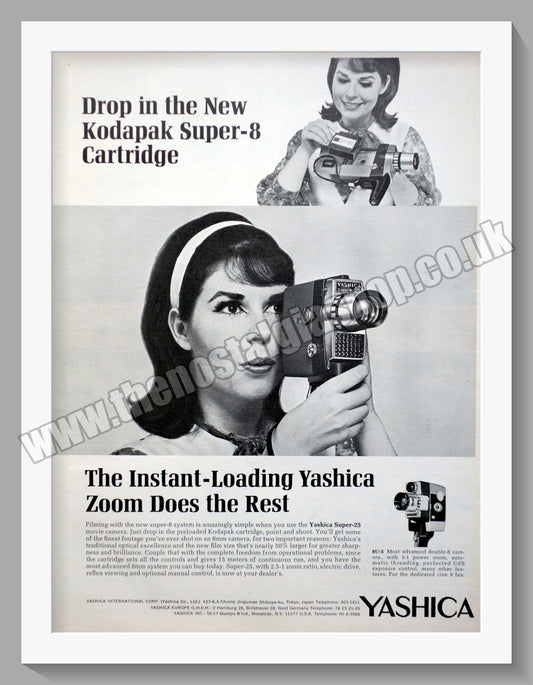 Yashica Super 25 Movie Camera. Original Advert 1965 (ref AD300337)