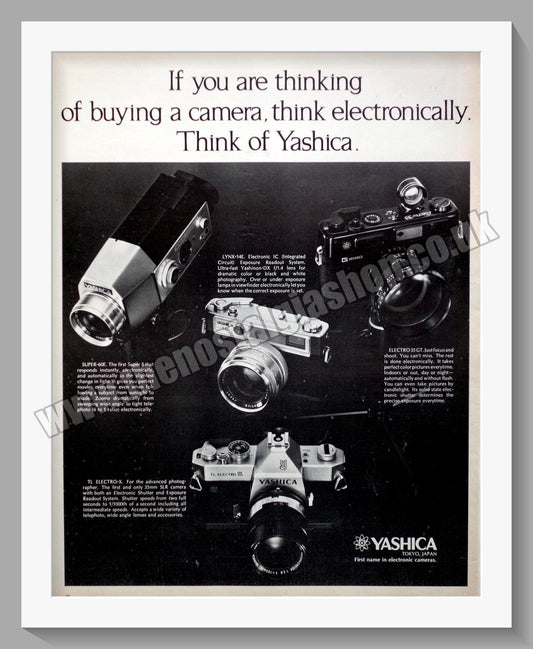 Yashica Camera Range. Original Advert 1970 (ref AD300335)
