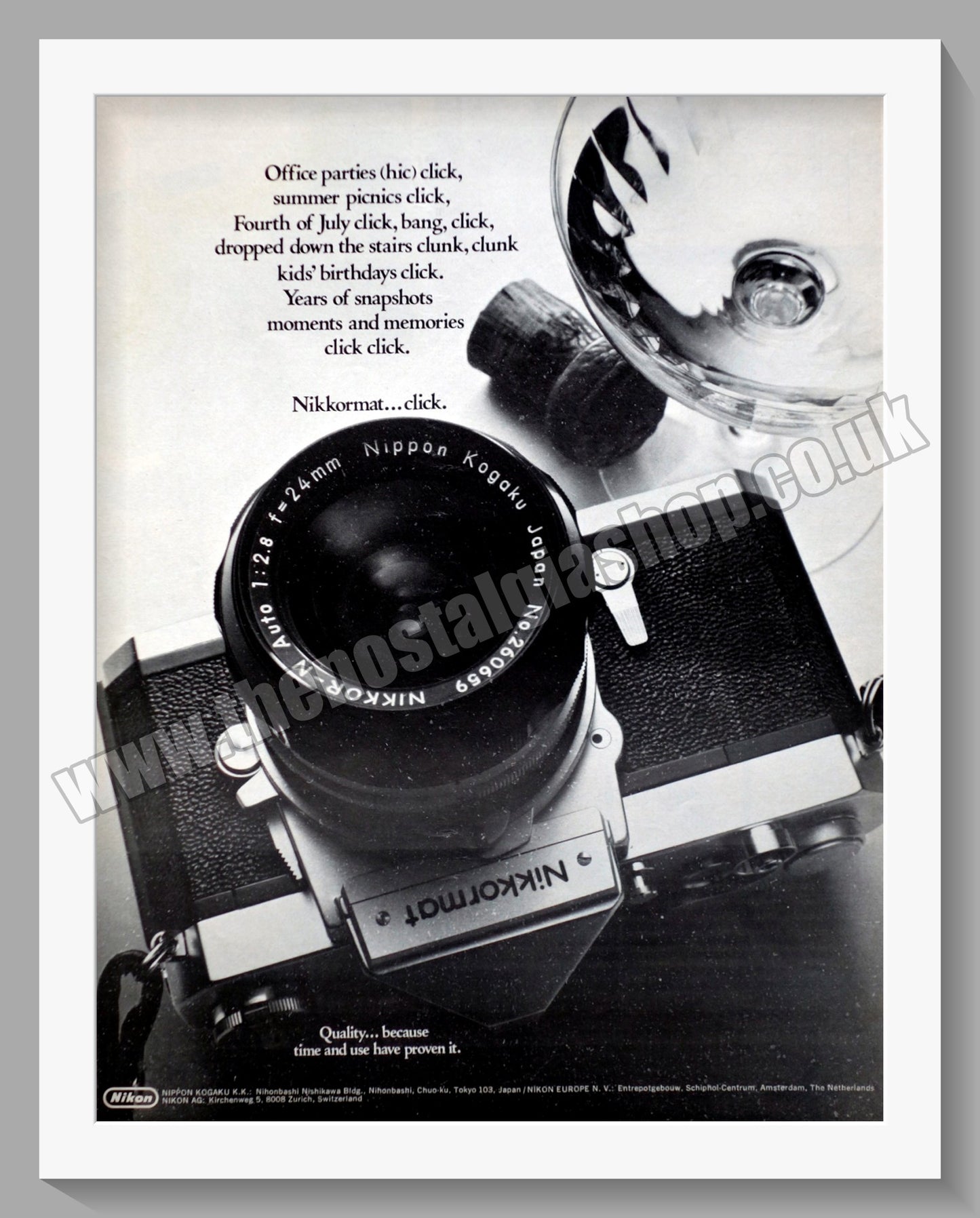 Nikon Nikkormat SLR Camera. Original Advert 1970 (ref AD300343)