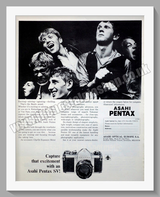 Pentax Asahi SV SLR Camera. Original Advert 1966 (ref AD300356)