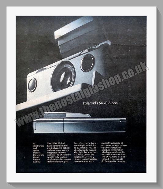 Polaroid SX-70 Alpha 1 Camera. Original Advert 1977 (ref AD300359)