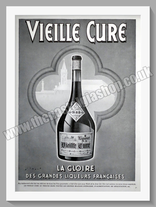 Vieille Cure Wine. Original French Advert 1938 (ref AD300370)
