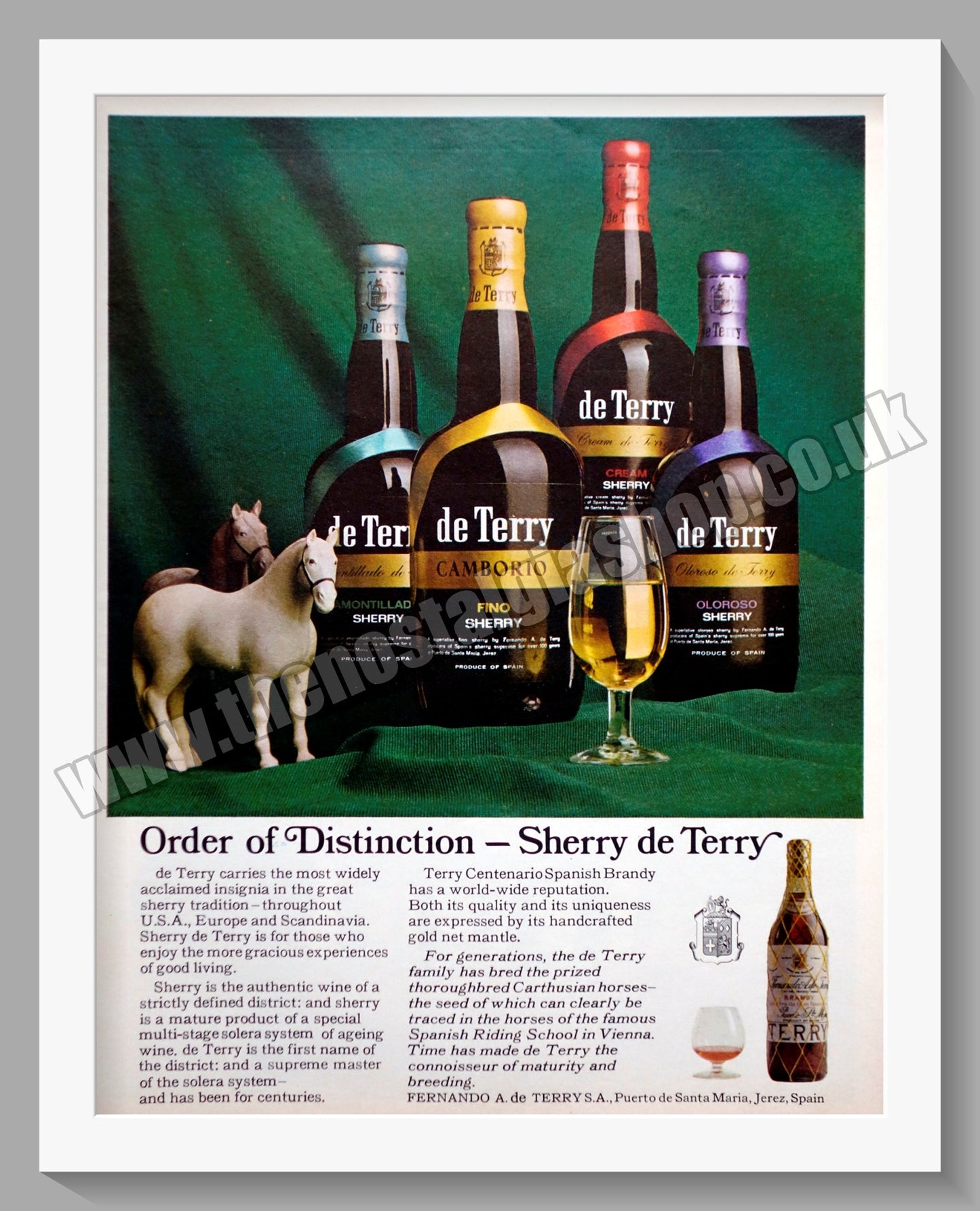 Sherry De Terry. Original  Advert 1970 (ref AD300375)