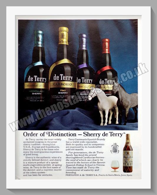 Sherry De Terry. Original  Advert 1968 (ref AD300376)