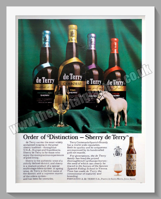 Sherry De Terry. Original  Advert 1968 (ref AD300377)