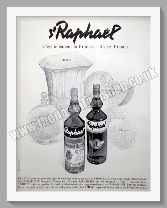 St Raphael Wine Aperitif. Original Advert 1964 (ref AD300416)