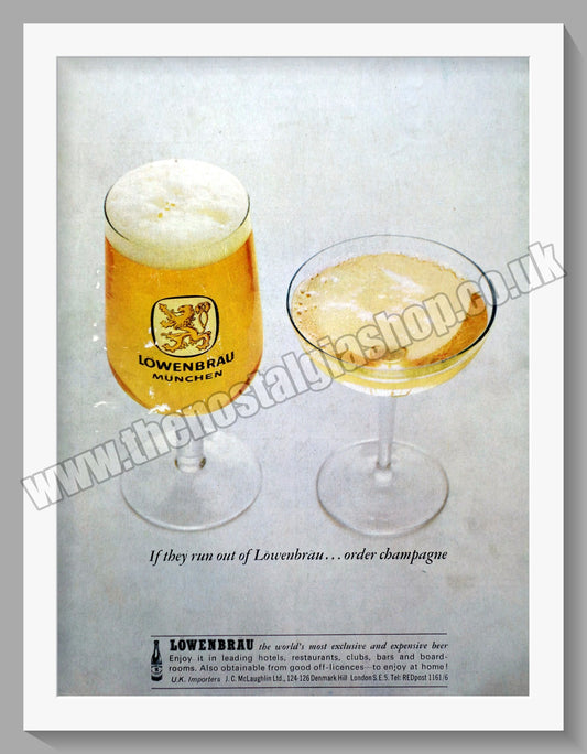 Lowenbrau Munchen Beer. Original Advert 1966 (ref AD300421)