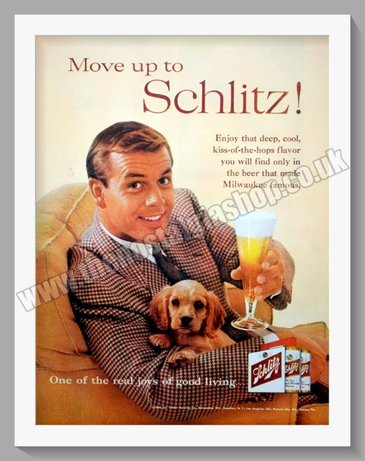 Schlitz Beer. Original Advert 1960 (ref AD300456)