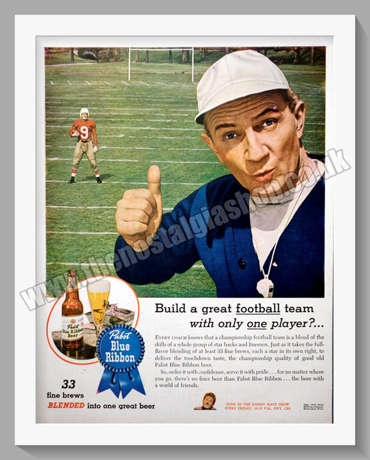 Pabst Blue Ribbon Beer. Original Advert 1945 (ref AD300461)