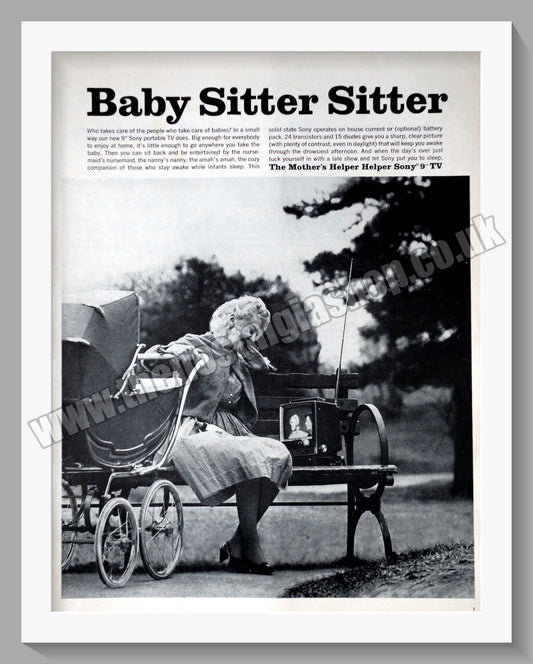 Sony 9 Inch Television Original Advert 1966 (ref AD300432)