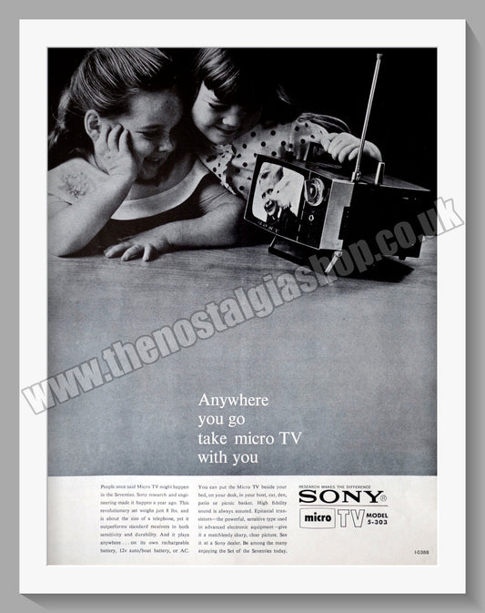 Sony Micro Television Original Advert 1963 (ref AD300434)