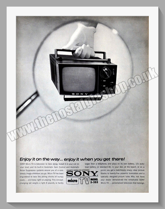 Sony Micro Television Original Advert 1964 (ref AD300435)