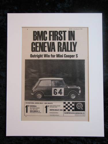 Mini Cooper S. Original advert 1965 (ref AD118)