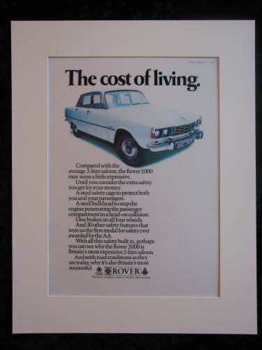 ROVER 2000  original advert 1971 (ref AD126)