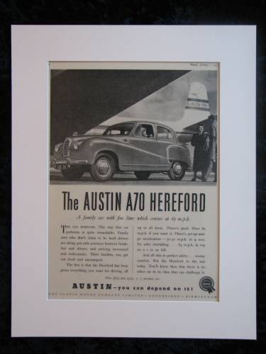 Austin A70 Hereford Original advert 1953 (ref AD128)
