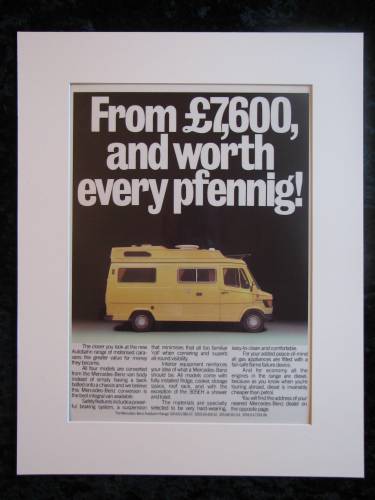 MERCEDES CAMPERVAN  original advert 1979 (ref AD130)
