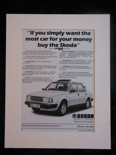 Skoda Estelle Original advert 1989 (ref AD147)