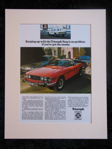 TRIUMPH STAG original advert 1974 (ref AD152)
