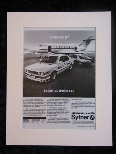 BMW Alpina Sytner. Original advert 1983 (ref AD157)