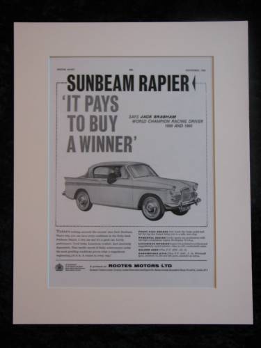 SUNBEAM RAPIER original advert 1960 (ref AD158)