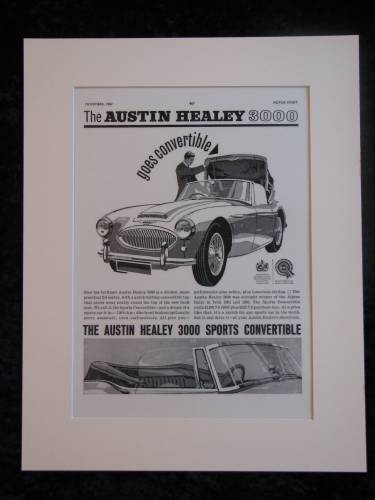 Austin Healey 3000. Original advert 1962 (ref AD161)
