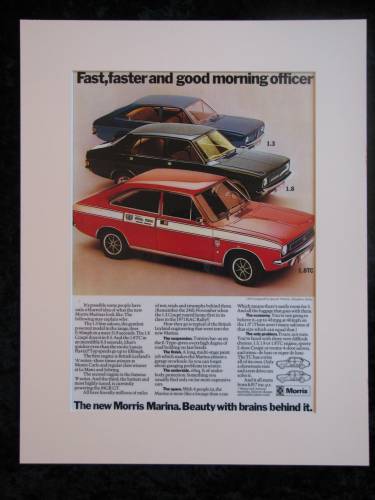 MORRIS MARINA original advert 1972 (ref AD162)