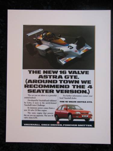 VAUXHALL ASTRA GTE original advert 1989 (ref AD175)