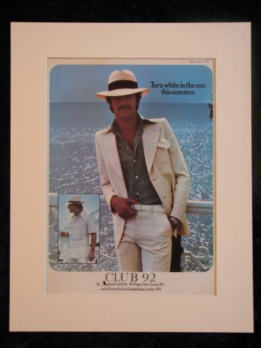 CLUB 92 suits  original advert 1975 (ref AD203)
