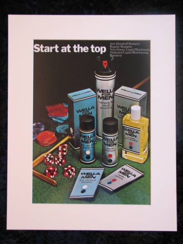 WELLA For Men Products  original advert 1973 (ref AD208)