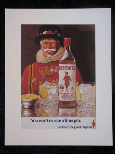 BEEFEATER GIN  original advert 1978 (ref AD220)