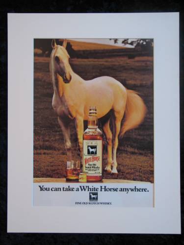 WHITE HORSE WHISKY original advert 1974 (ref AD222)