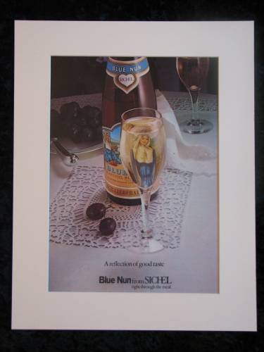 BLUE NUN  original advert 1975 (ref AD223)