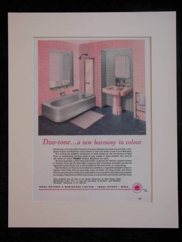 DUO TONE BATHROOM SUITE Original advert 1955 (ref AD231)