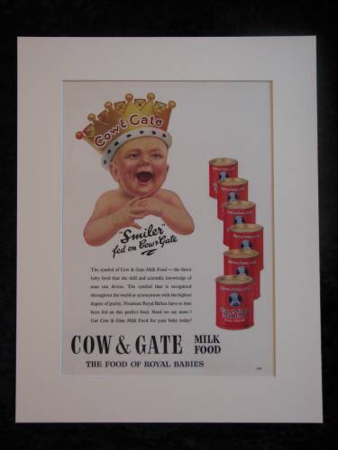 COW & GATE baby food original advert 1955 (ref AD234)