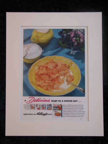 Kelloggs Corn Flakes. Original advert 1955 (ref AD236)
