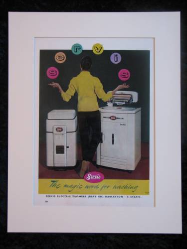 Servis Washing Machine. Original advert 1955 (ref AD238)