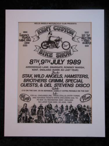 Kent Custom Bike Show original advert 1989 (ref AD250)