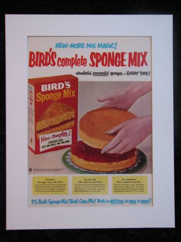 BIRDS SPONGE MIX original advert 1955 (ref AD283)