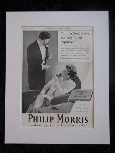 PHILIP MORRIS Cigarettes original advert 1938  (ref AD287)